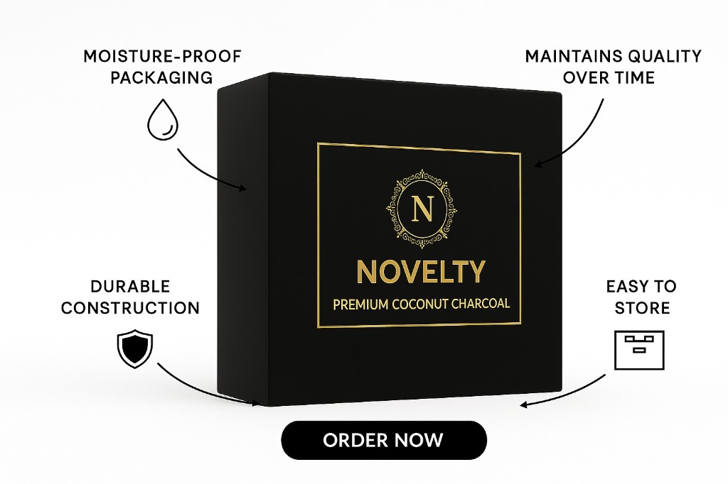 Hookah sessions with coconut charcoal