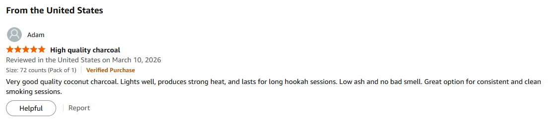 Amazon review by Adam
