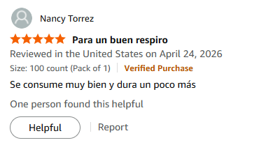 Amazon review by Nancy T.